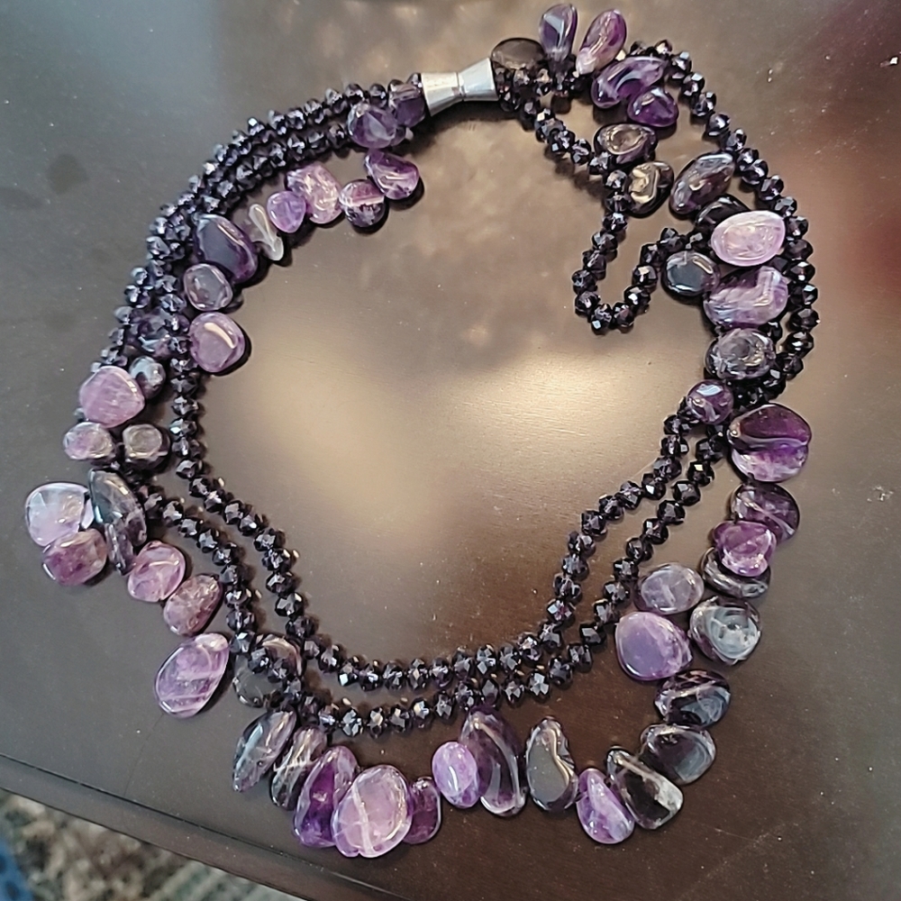Crystal necklace &bracelet set